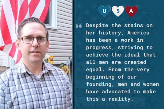 Picture of Eric and text about trying to achieve an ideal